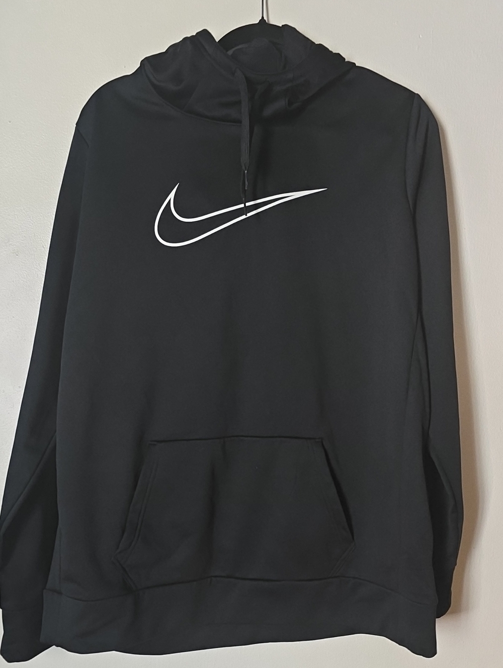 Nike Black Hoodie with White Swoosh Logo